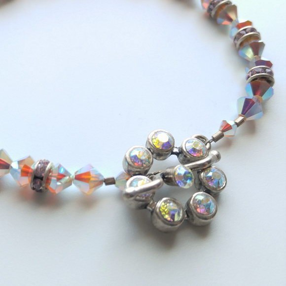 Handmade Swarovski Crystal Grey Opal AB Bracelet - Picture 4 of 5